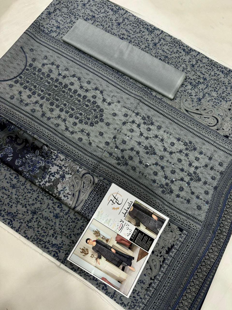 Hajra Eman Lawn 3pc Unstitch 💞