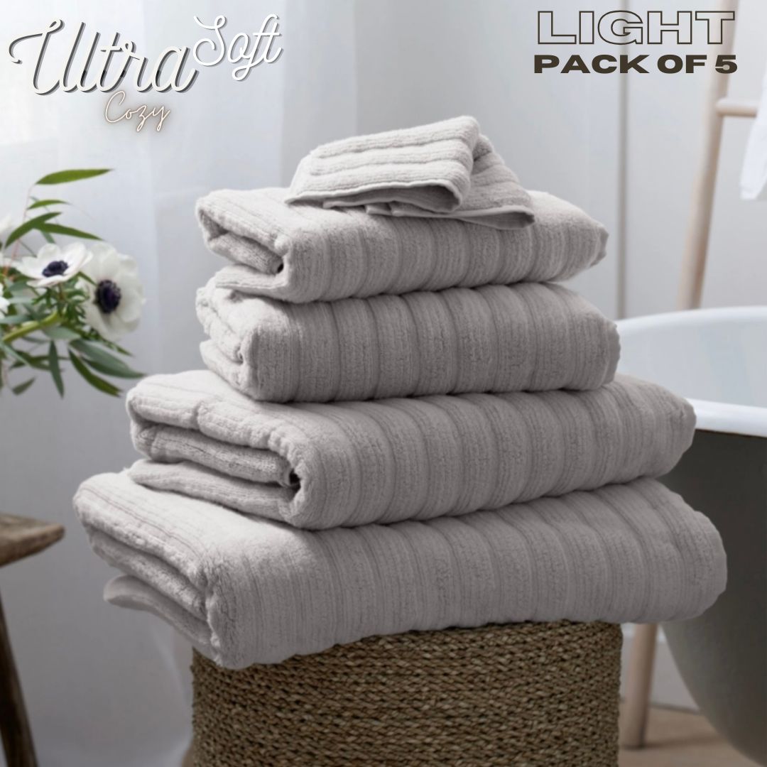 5pc Cotton Towel Set