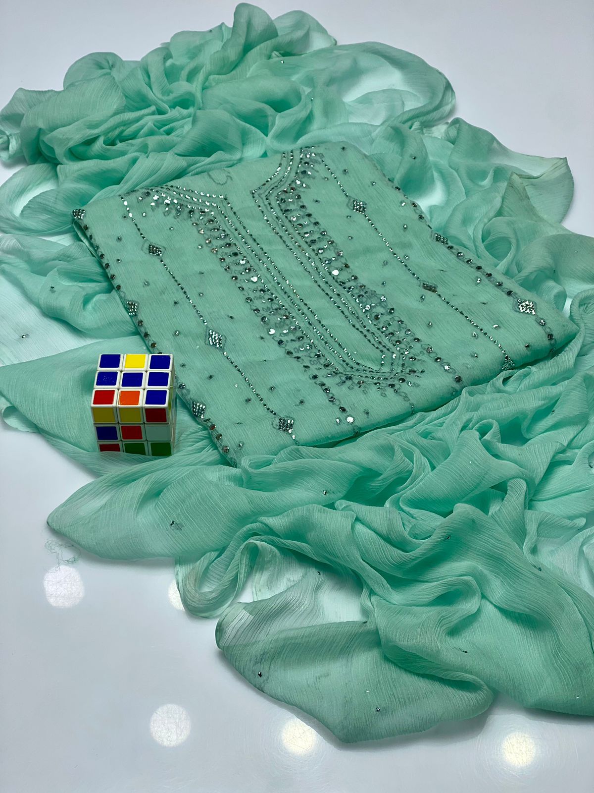 Bamber Chiffon Mukesh 2pc 💞
