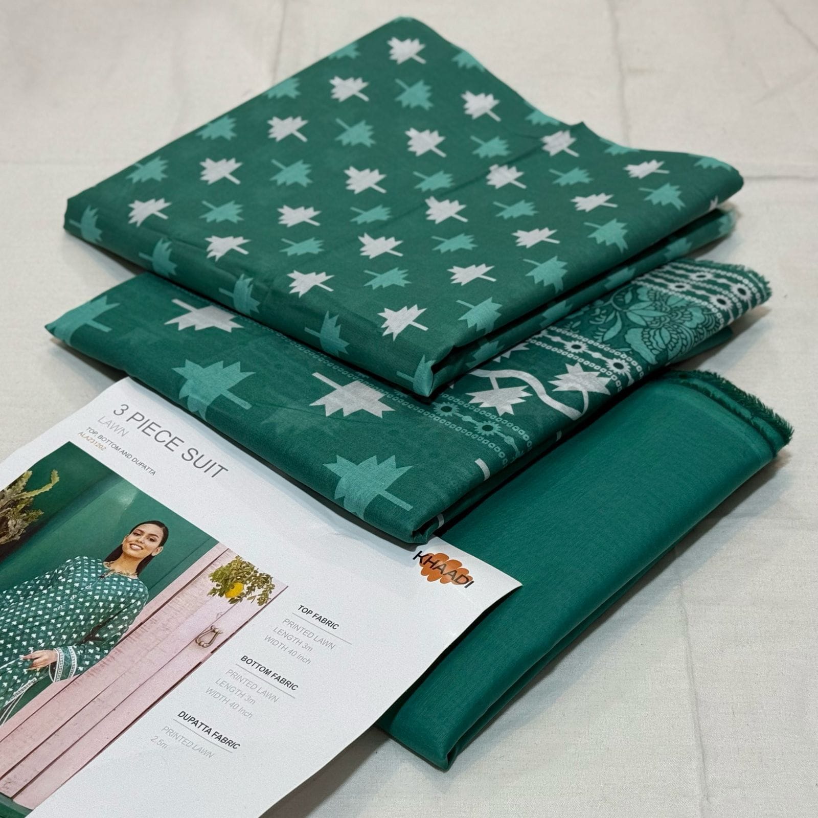 💯 Khaadi Lawn 3pc