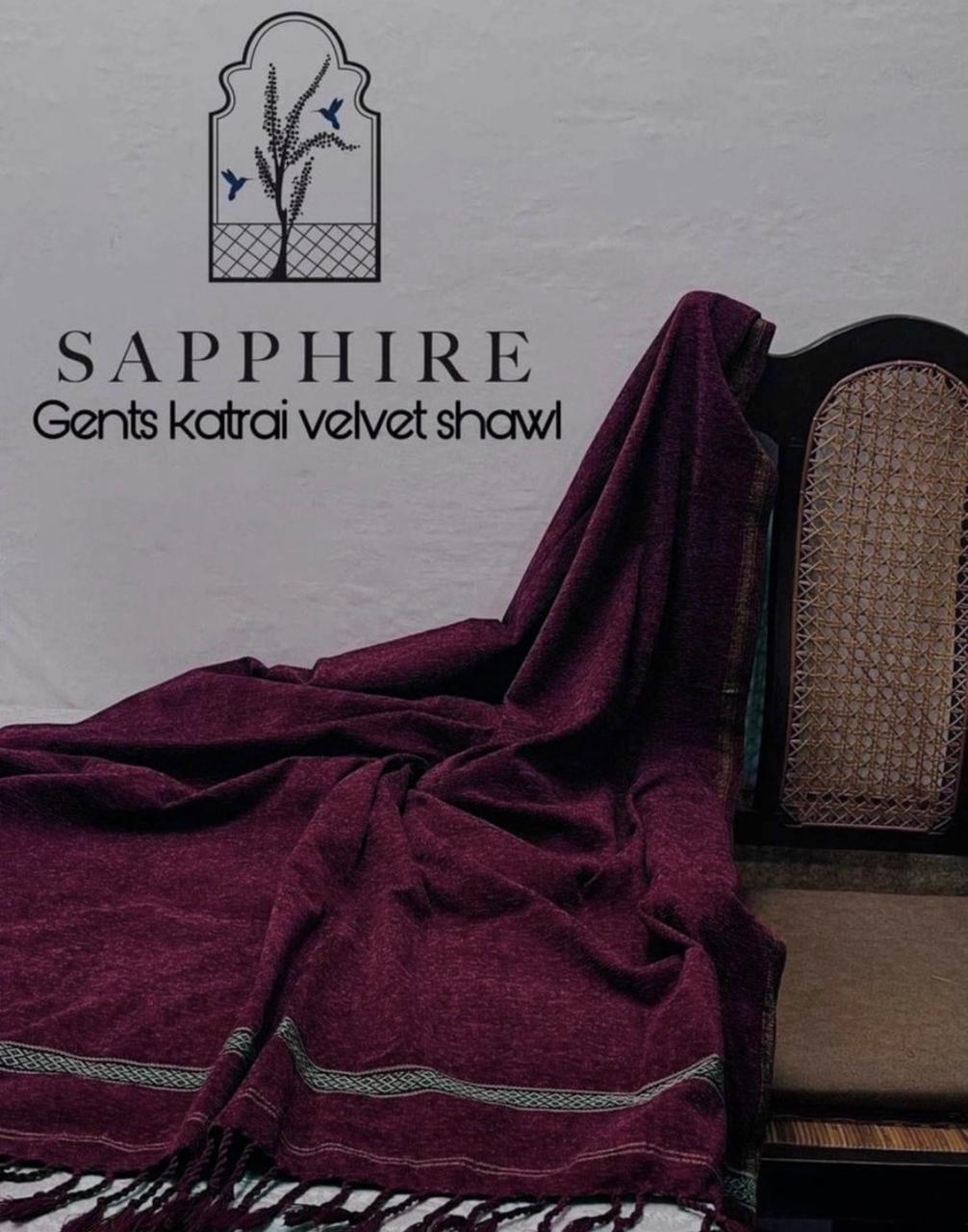 Gents katri velvet shawl