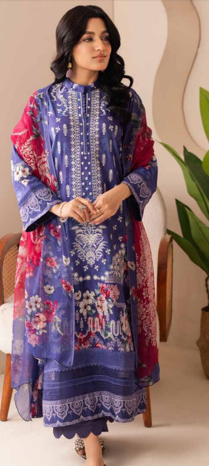 💯 Original Johra Embroidered Lawn 3pc