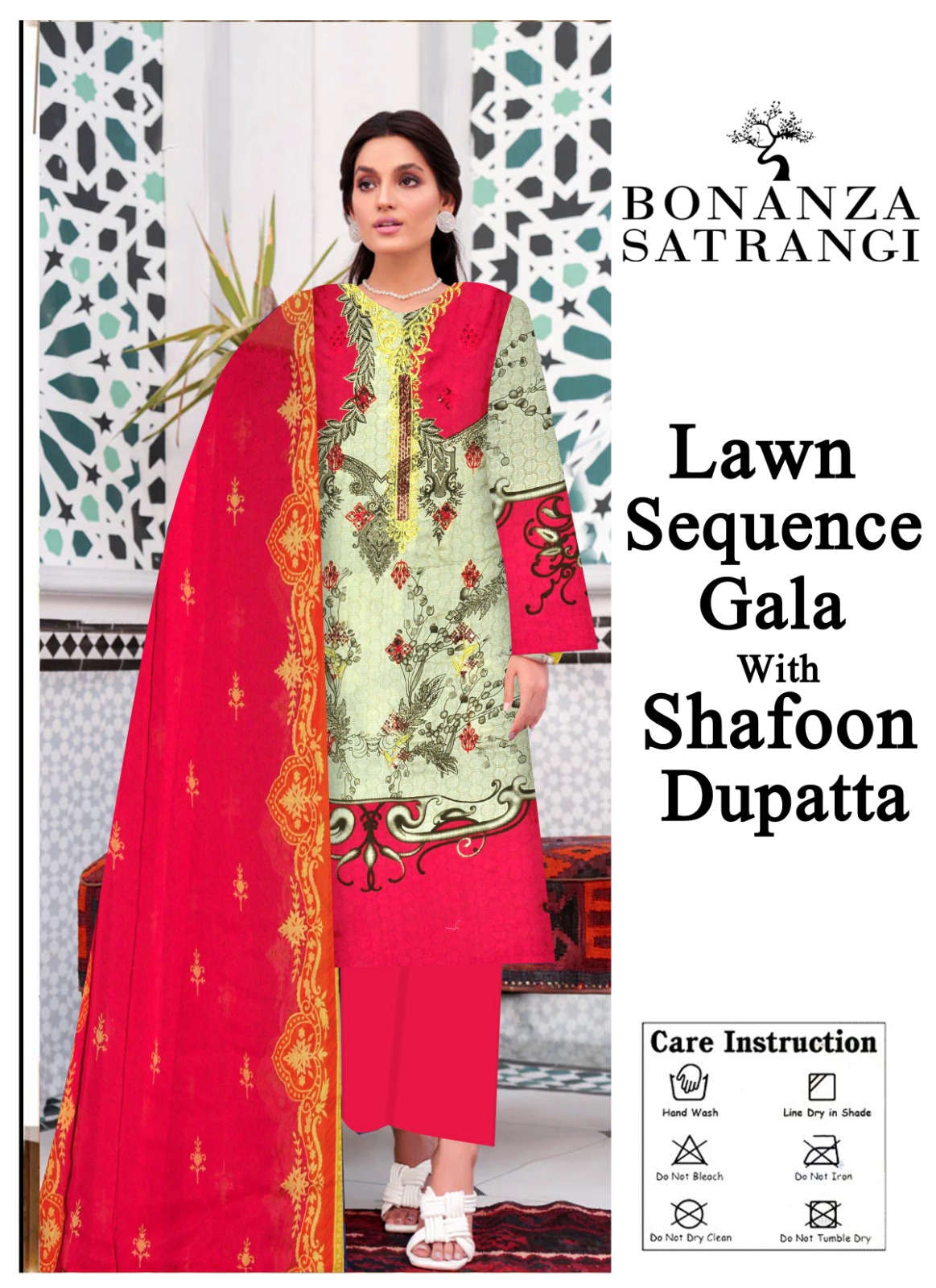 Lawn 3 pc suit