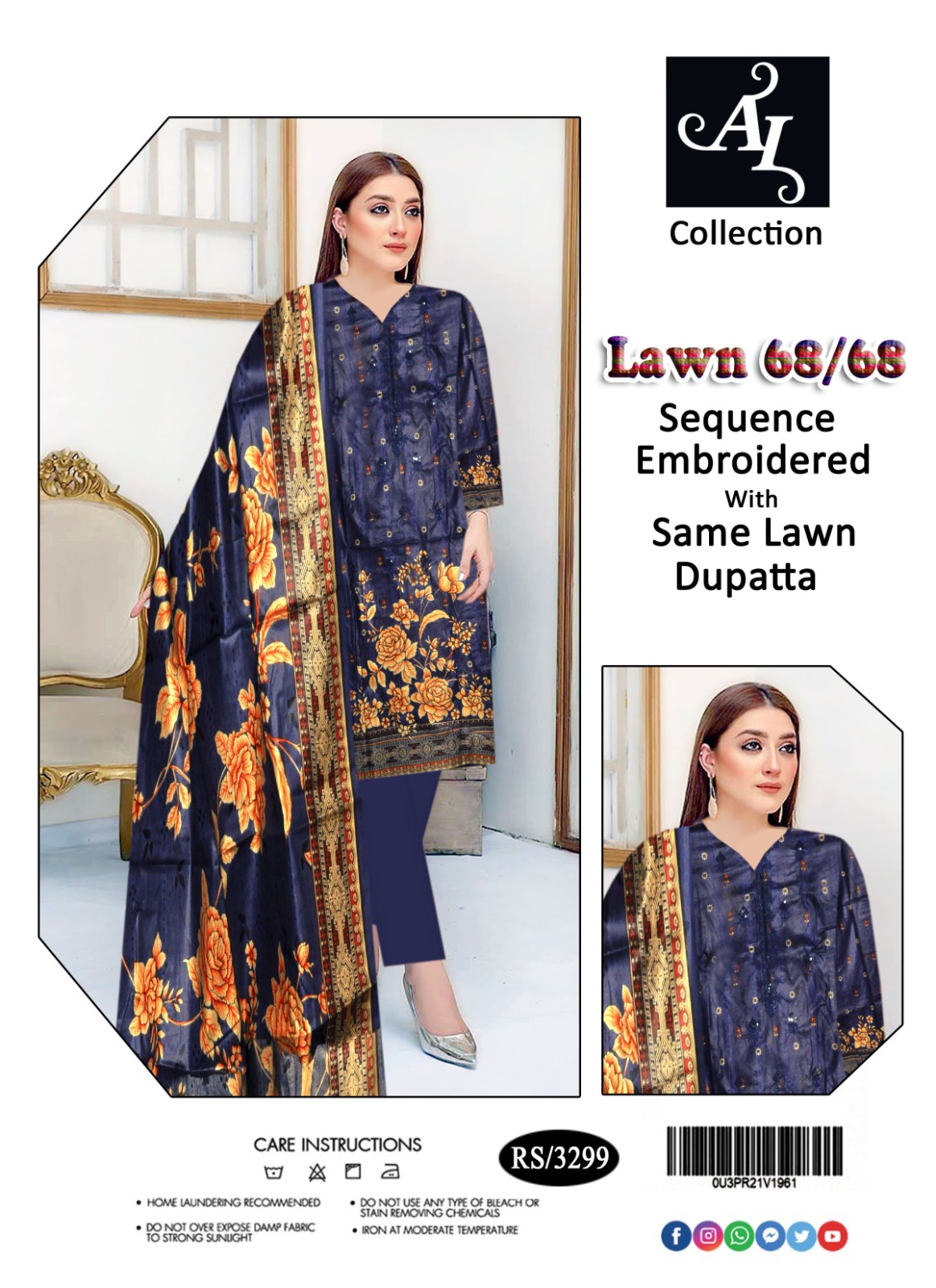 Cloth 3 pc suit lawn stuff