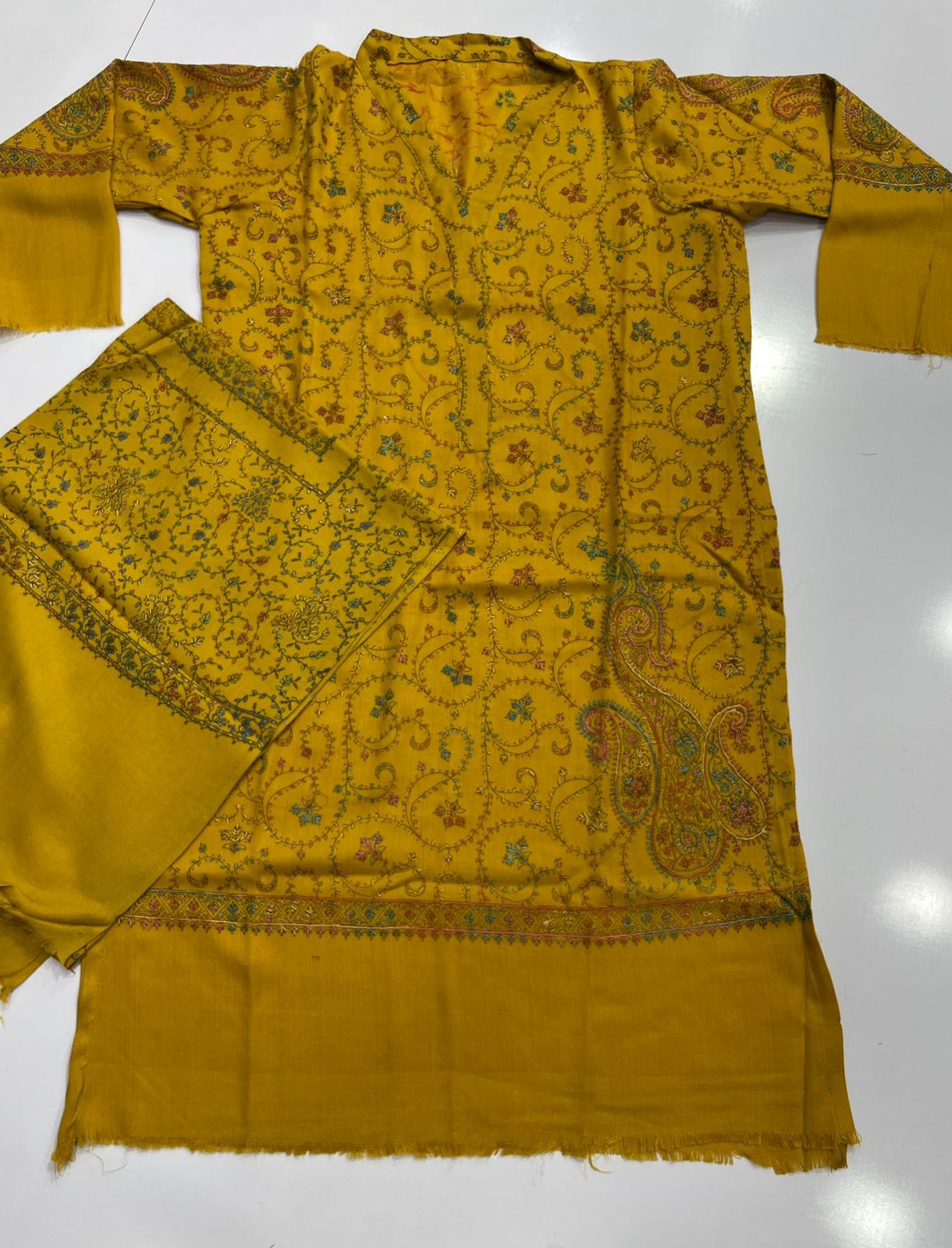 Pashmina 2pc Stitch Shirt & Shawl