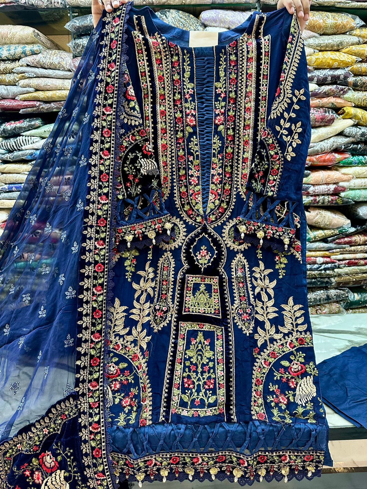 Maria B Stitch Chiffon Wedding 3pc