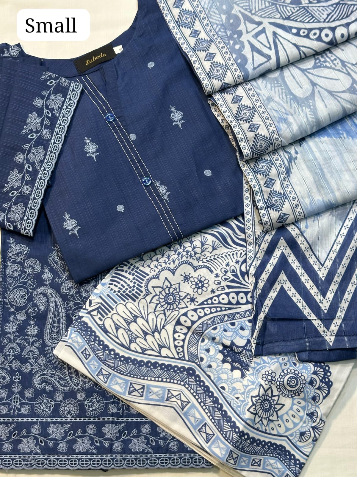 Bana Dora Embroidered Stitch 3pc