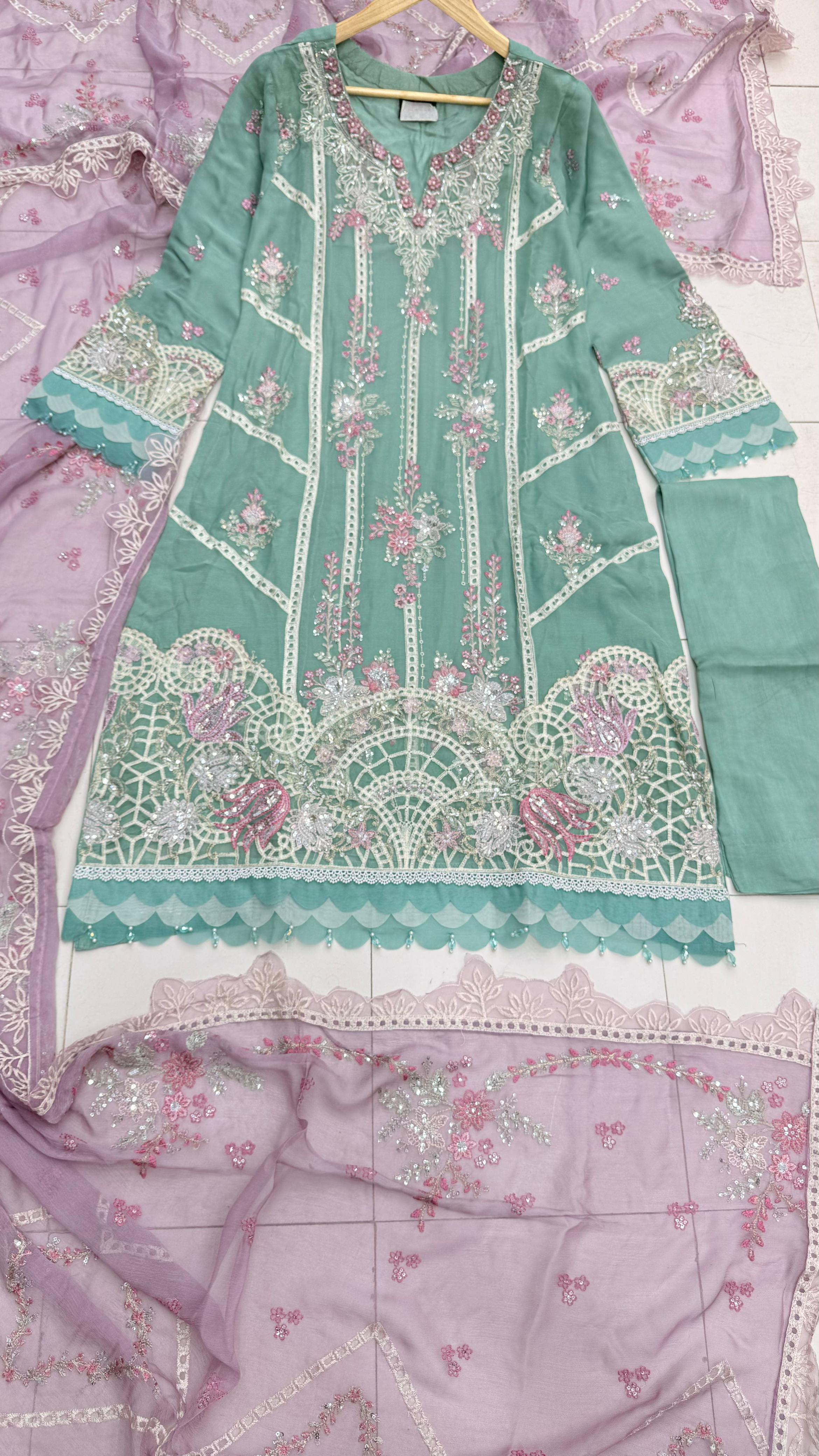 Maria B Hit Code Chiffon Stitch 3pc Replica