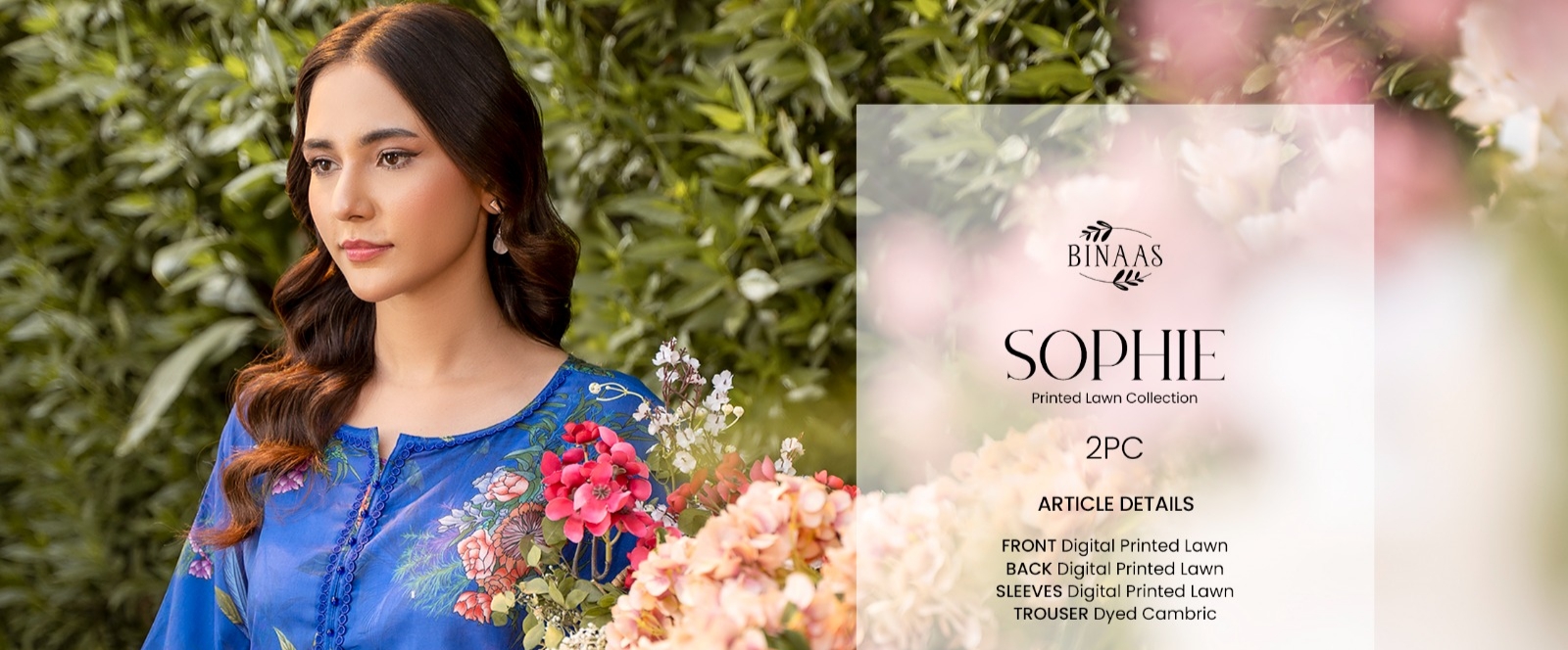 💯 Original Sophie by Binaas Lawn 2pc