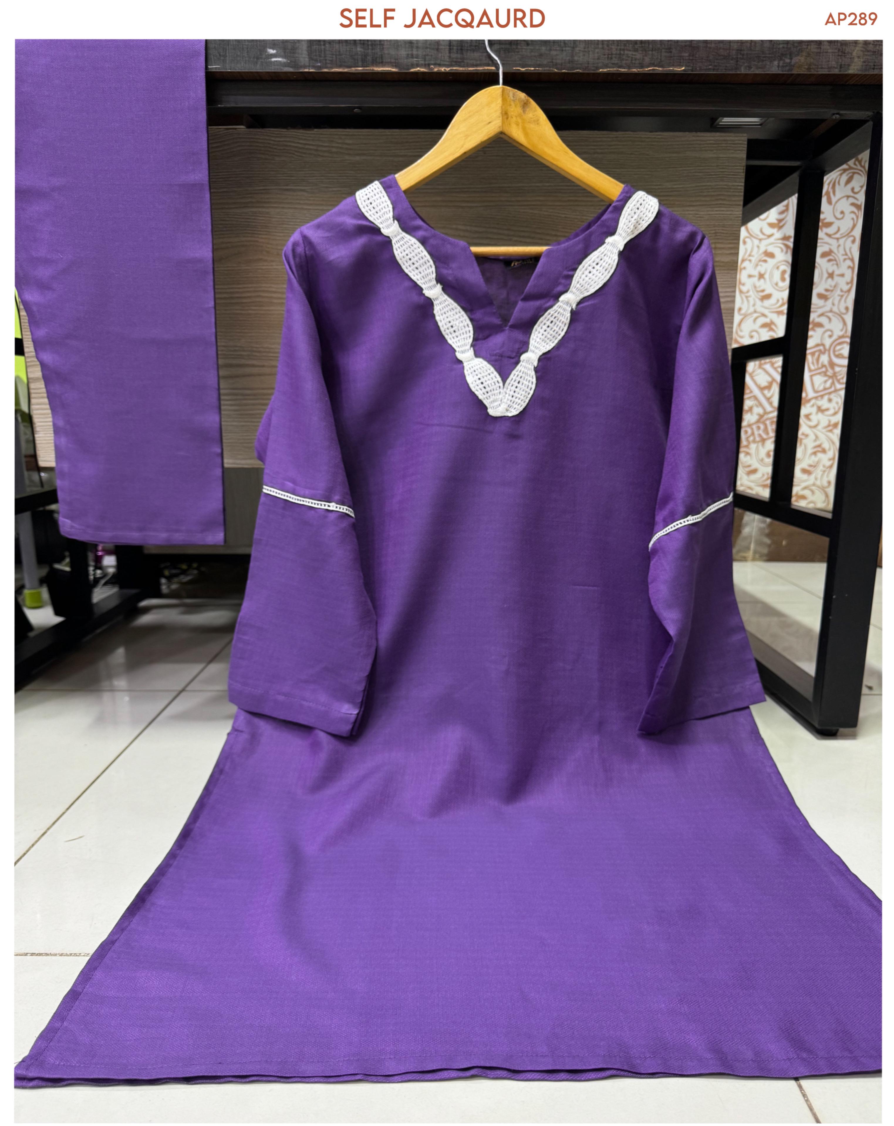 Self Jacquard Cotton 2pc Stitch