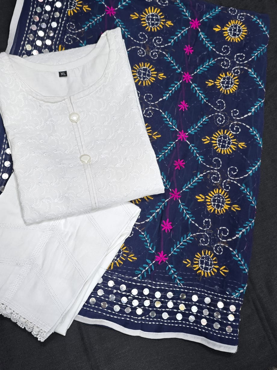 Cotton Stitch 3pc With Phulkari Dupatta