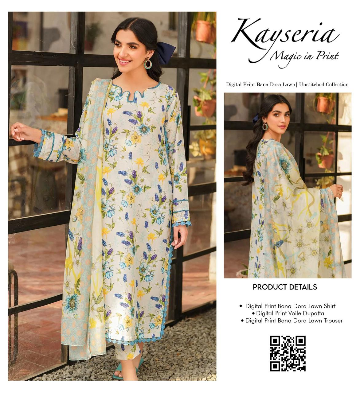 Kayseria Bana Dora Lawn 3pc