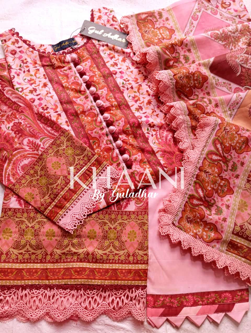 💯 Khaani Premium Lawn Stitch 3pc