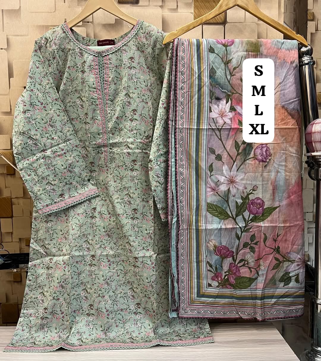 Bin Saeed Lawn 3pc Stitch