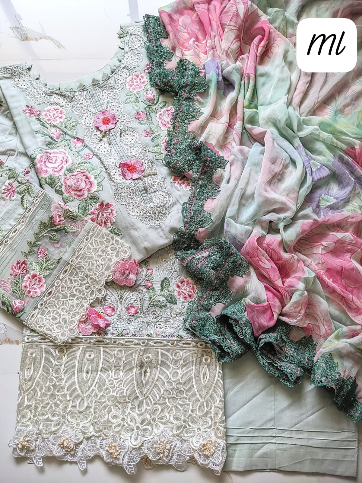 💯 Original Gardenia by Adan Libas Stitch 3pc
