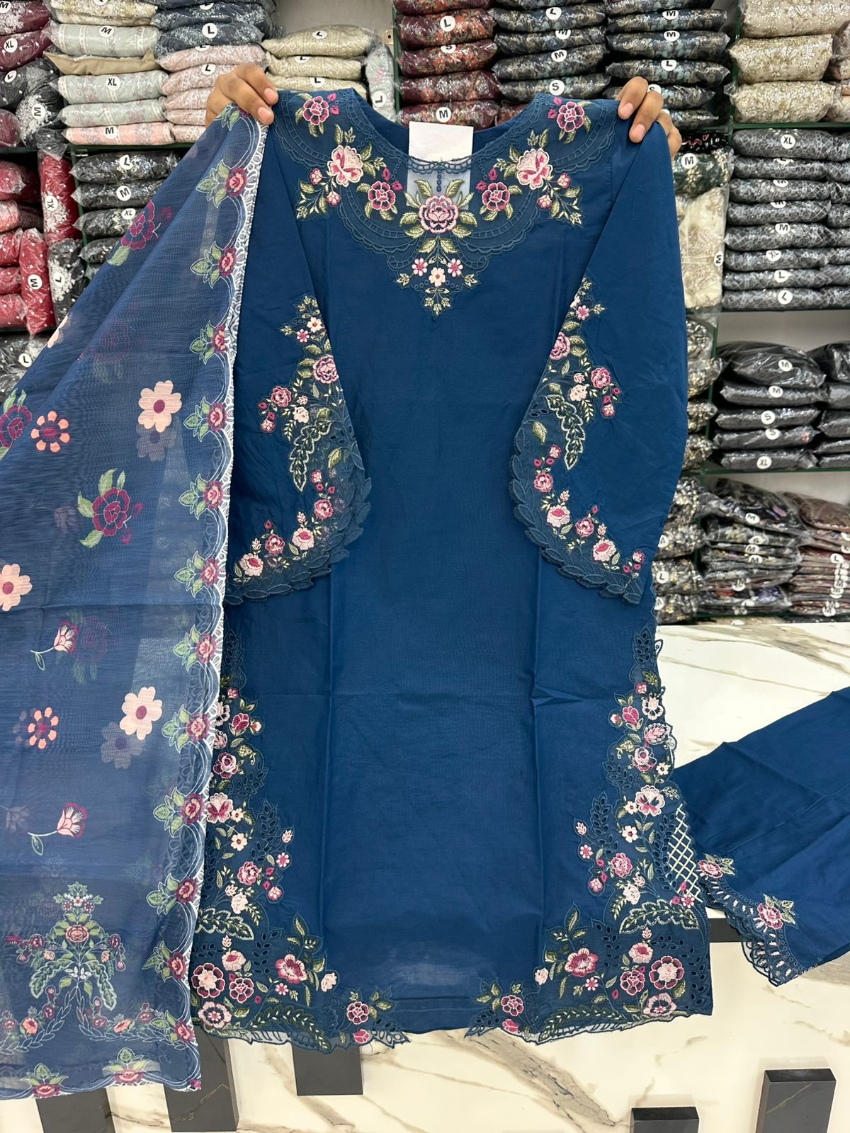 Cotton Embroidered 3pc Stitch 11