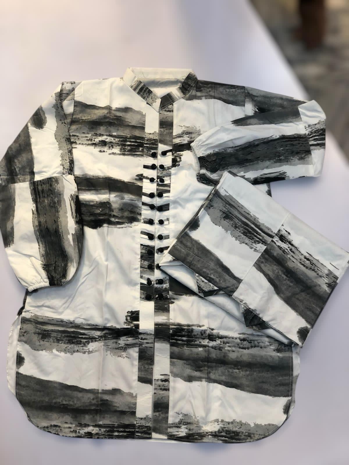 Swiss cotton shirt with Flapper 2pc Dress