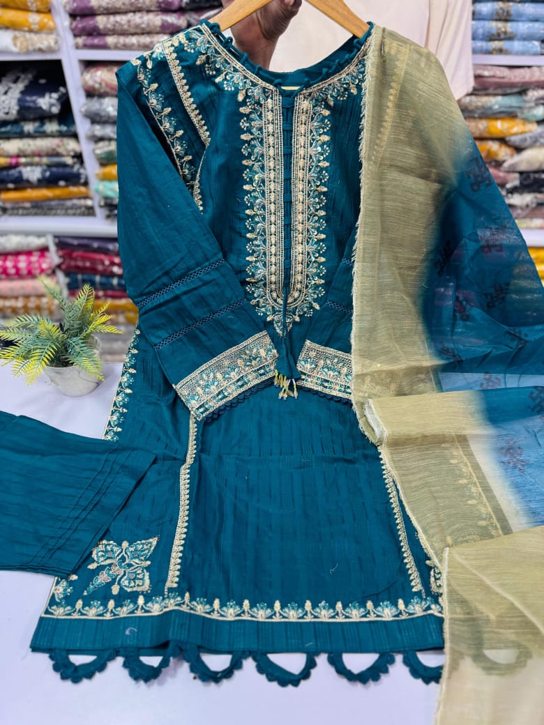 Cotton Embroidered 3pc Stitch 14