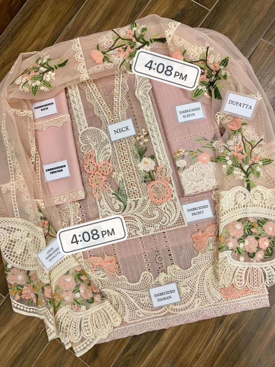 *Crimson Brand luxury Premium Eid Collection 2025*  Fabric 3PC *Lawn with Organza EMB Dupatta & Camb 1