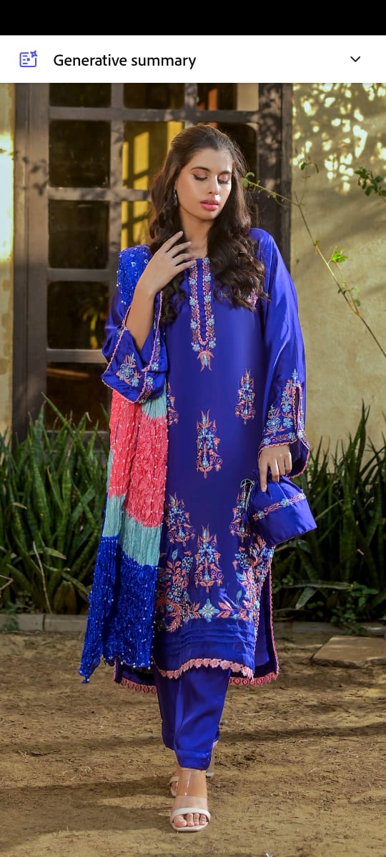 Anmol Silk Stitch 3pc by Mafaz