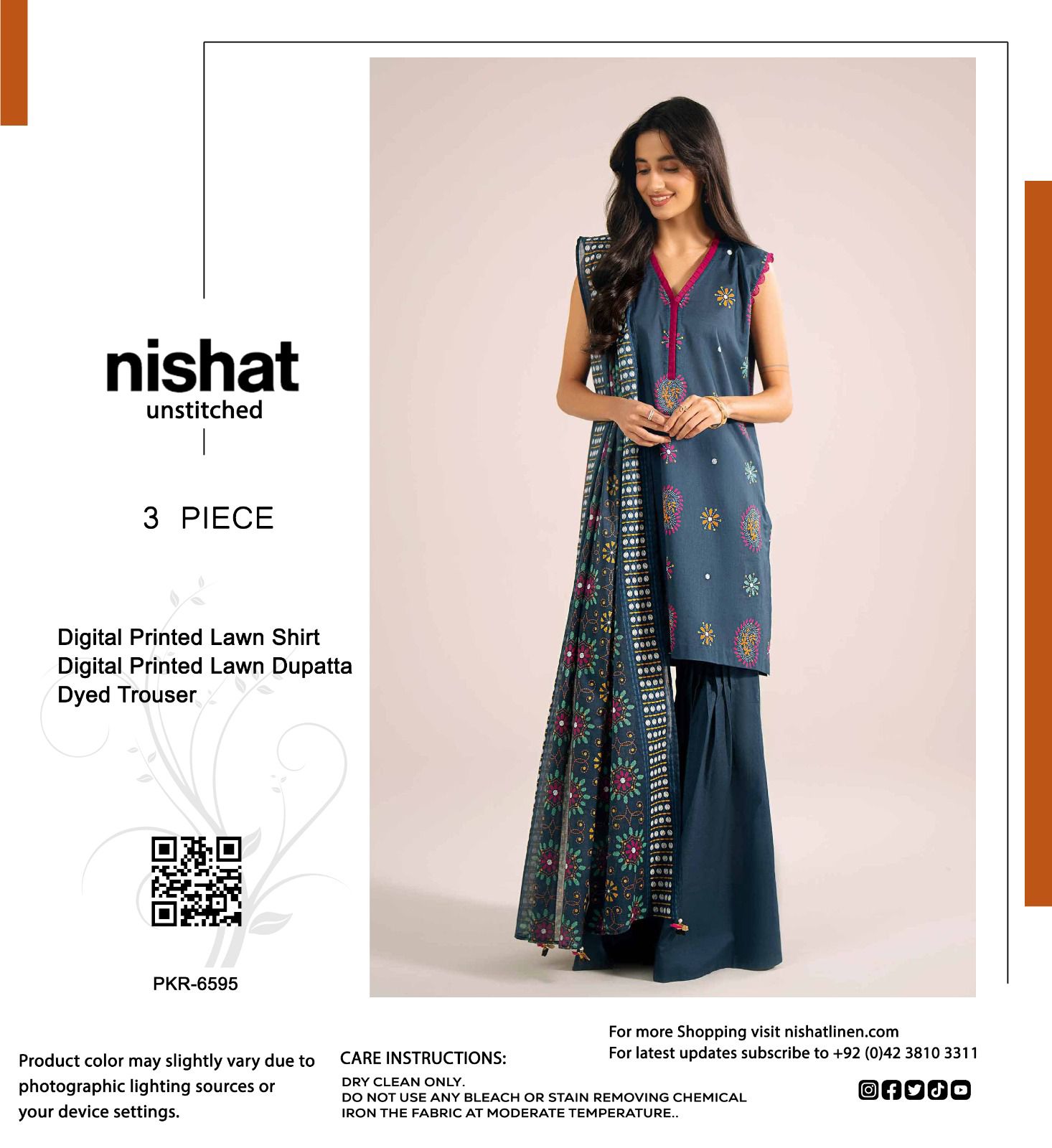 Nishat Lawn 3pc