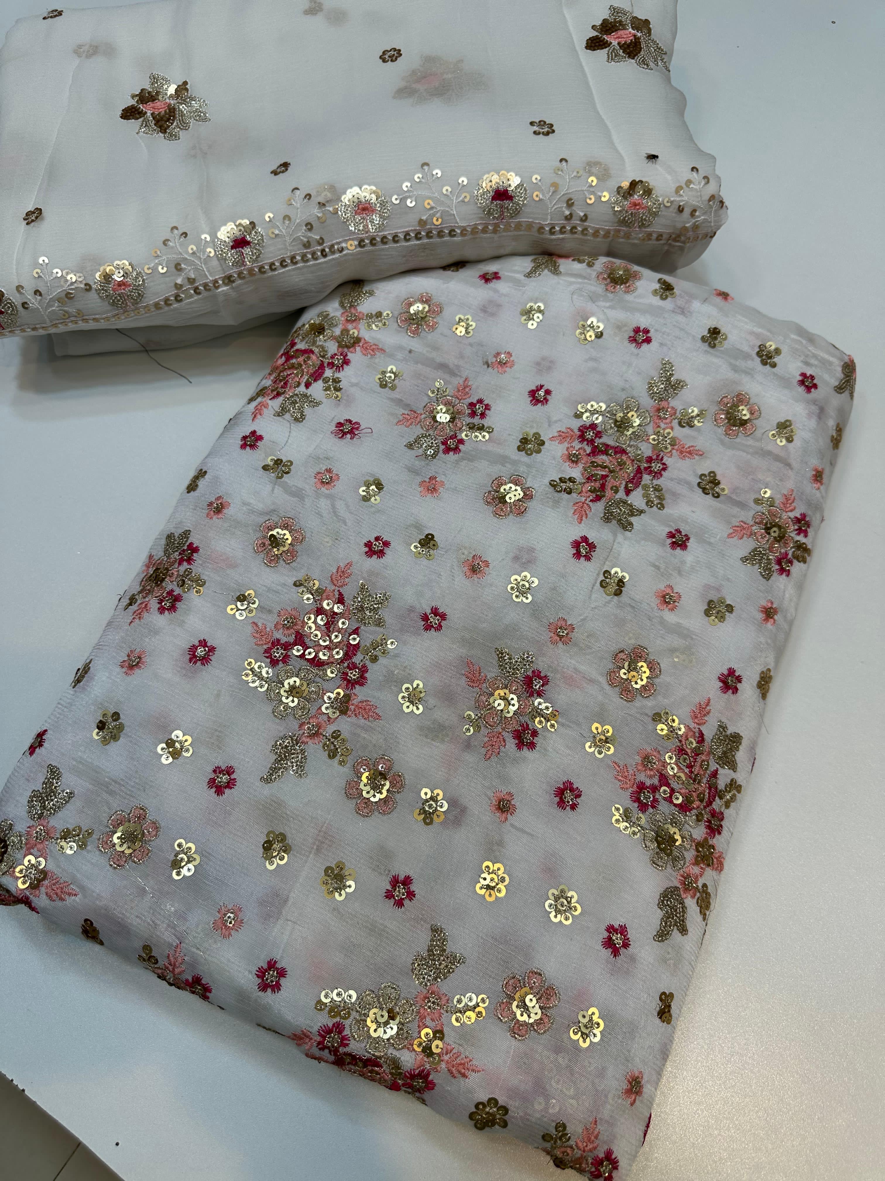 Pakistani Raw Silk Multi Sequence 3pc