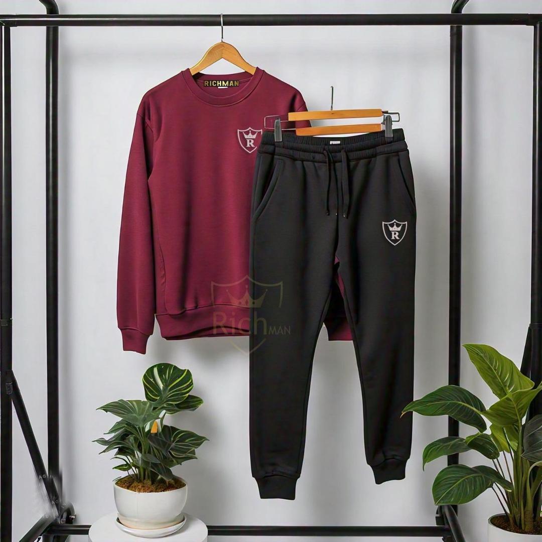2 pice Man,s fleece plain  Treak suit