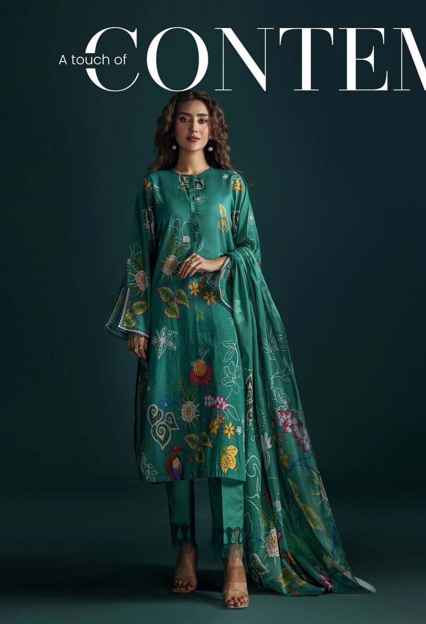 💯 Original Zoe & Pop by Gull Jee Lawn 3pc