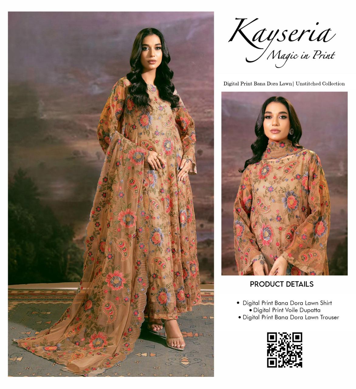 Kayseria Bana Dora Lawn 3pc