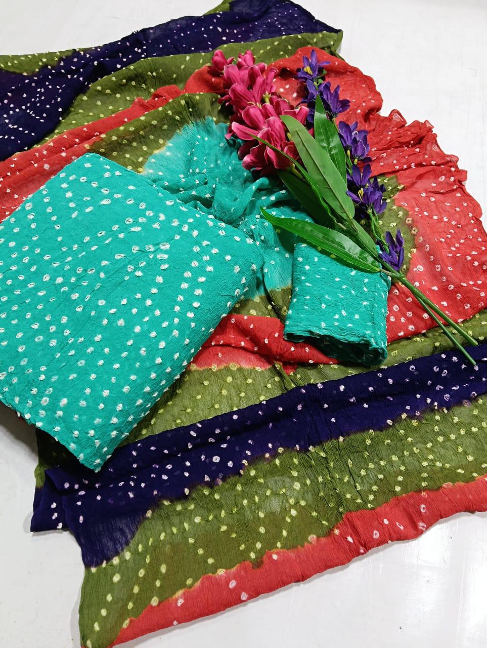Crinkle Chiffon Chunri 2pc