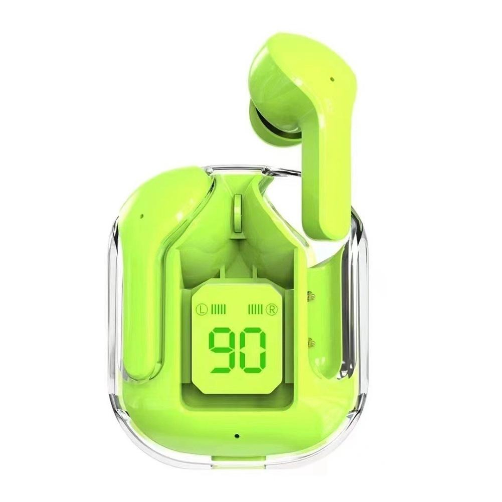 Air31 Earbuds Wireless WITHOUT POUCH Crystal Transparent Bluetooth 5.3 | LED Digital Display air