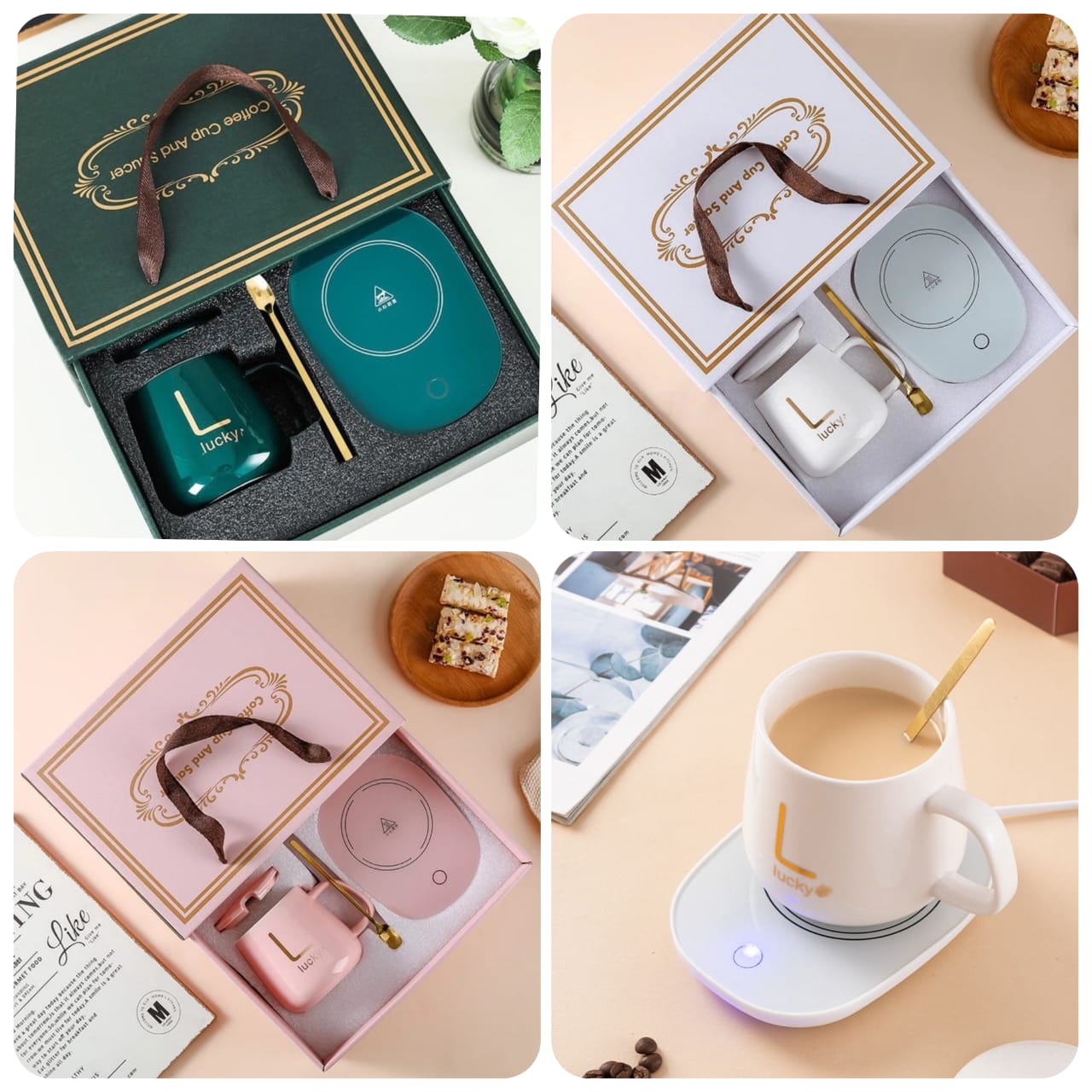 Electric Heating Mug 🍻 & Saucer