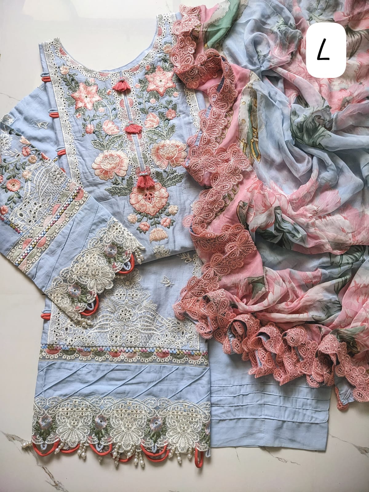 💯 Original Gardenia by Adan Libas Stitch 3pc
