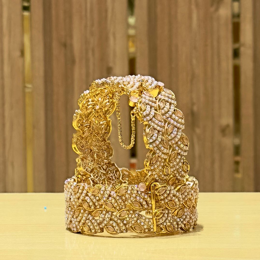 Gold Polish Pair of Openable Bangles