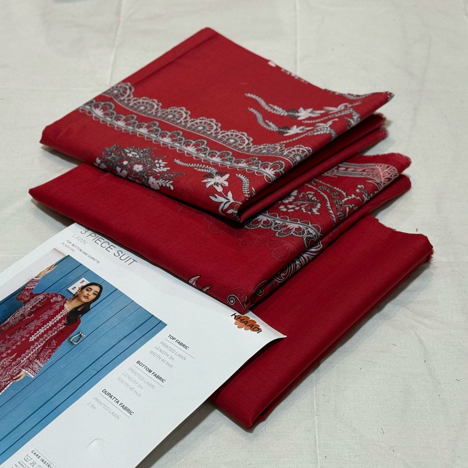 💯 Khaadi Lawn 3pc