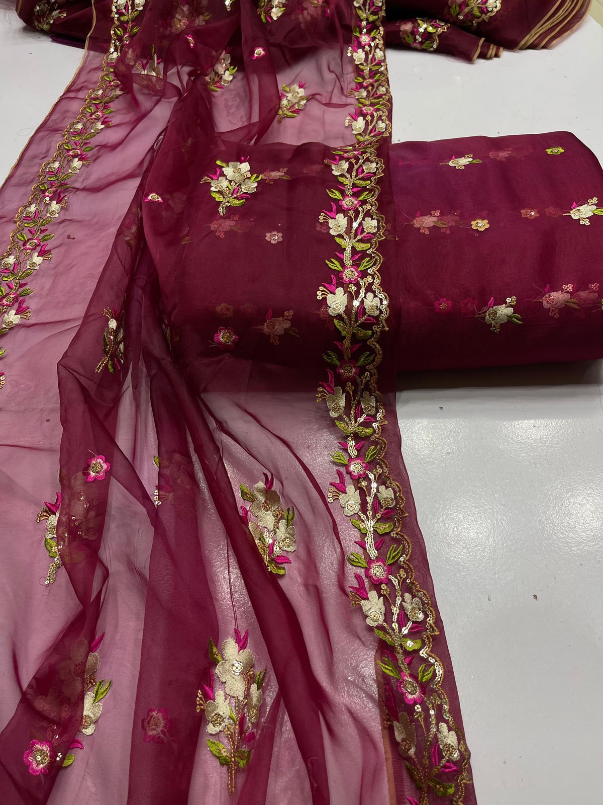 Organza 3pc Unstitch