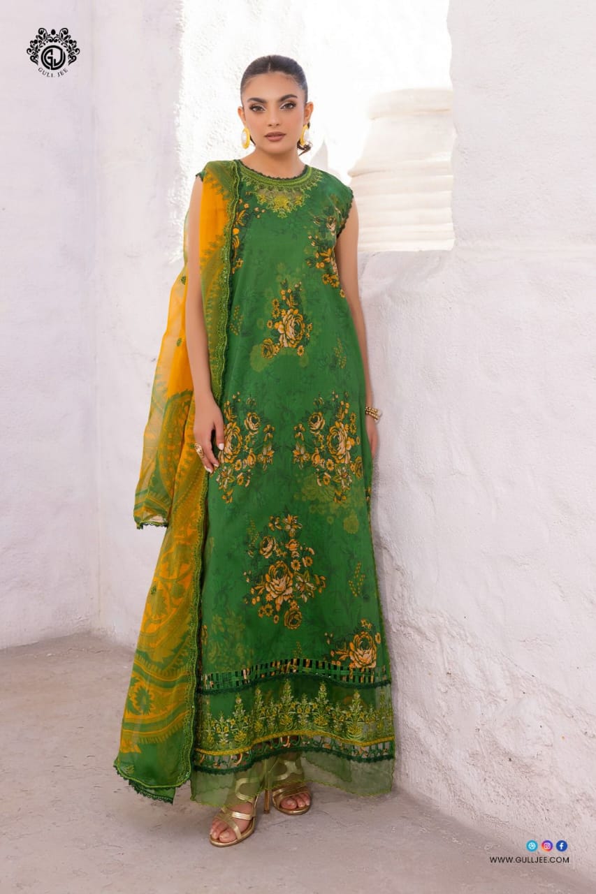 💯 Original Ziva by Gull Jee Lawn 3pc 1
