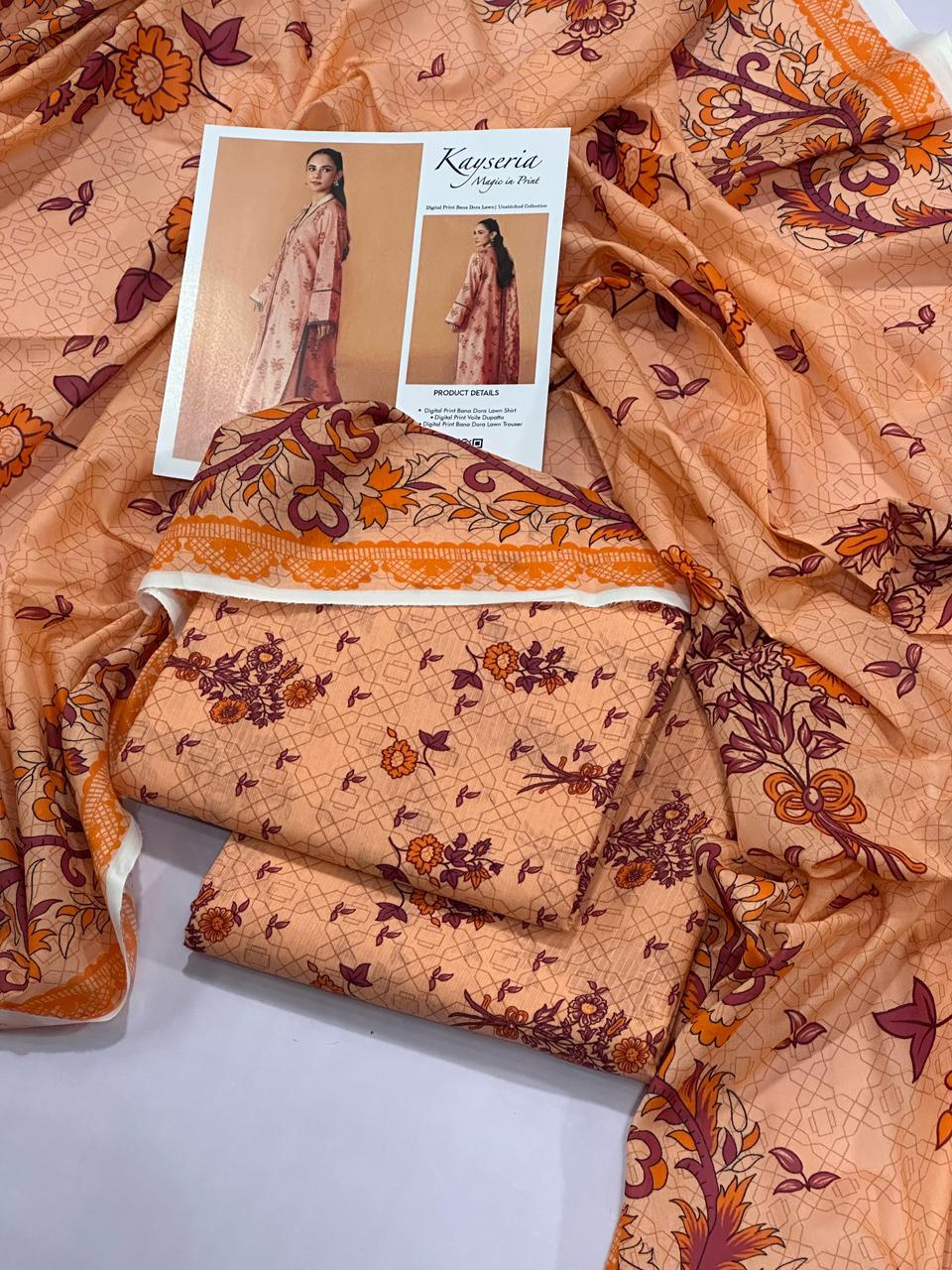 Kayseria Bana Dora Lawn 3pc
