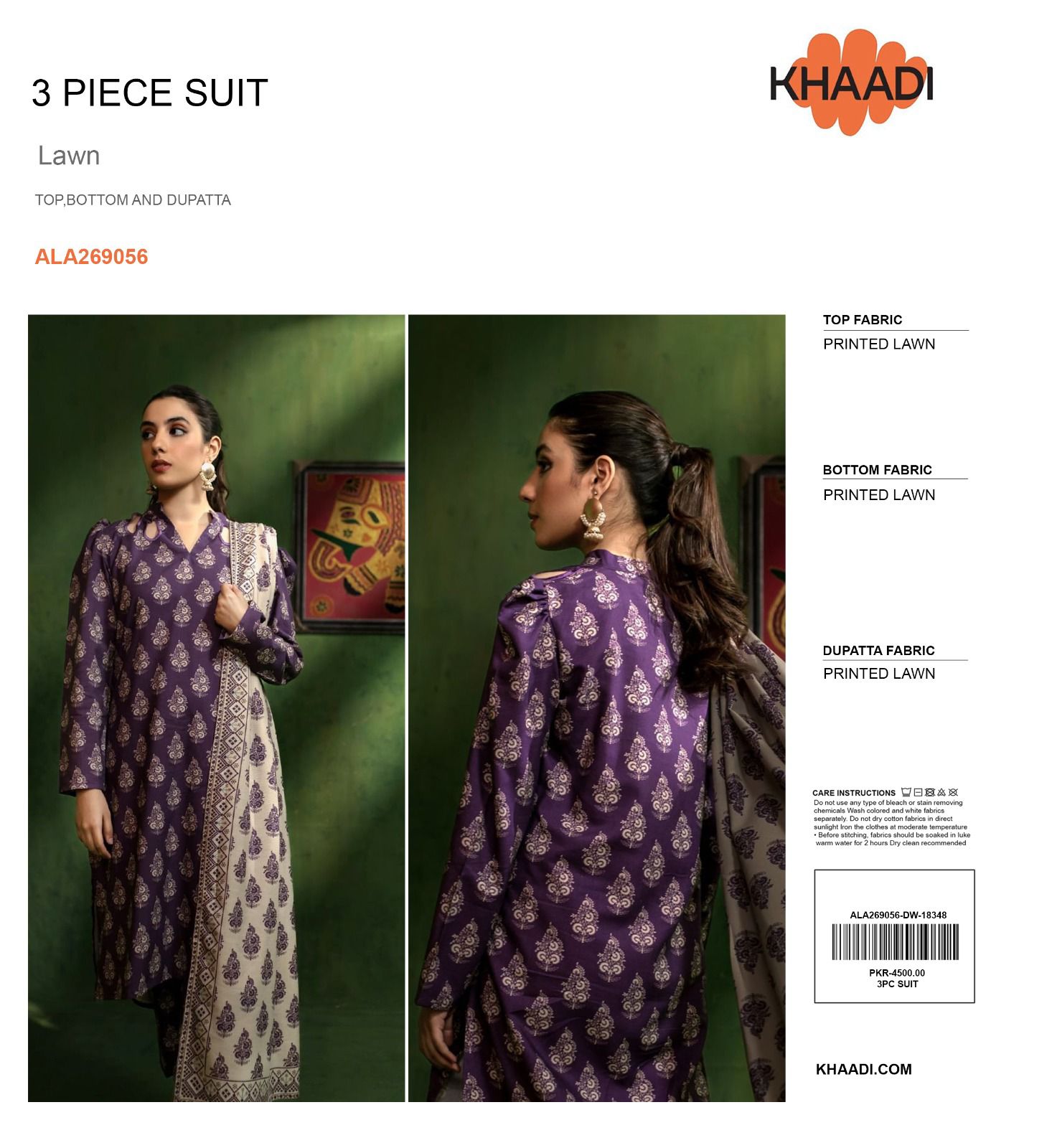 Khaddi Lawn 3pc