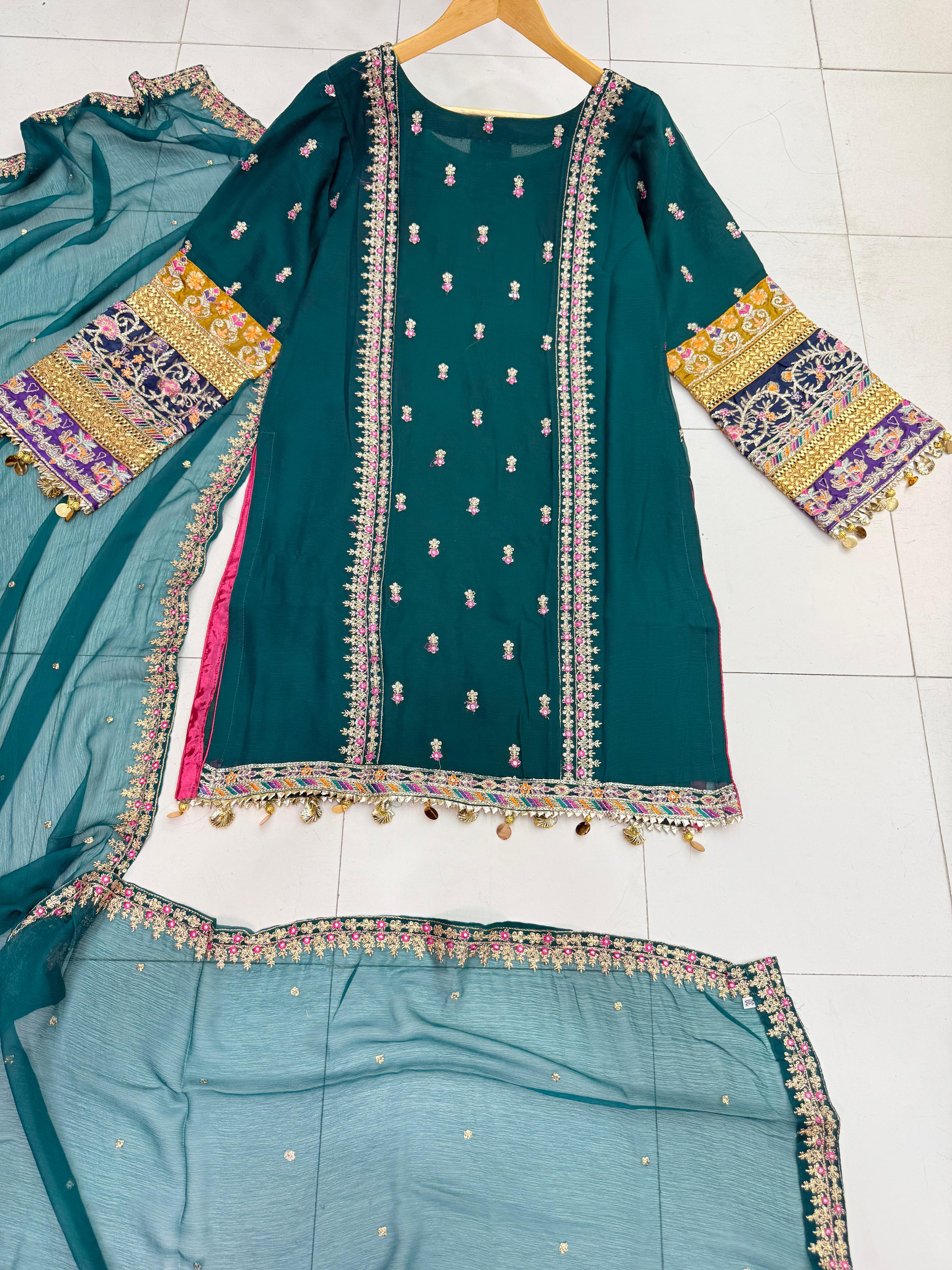 Wedding Collection Chiffon 3pc Stitch 1