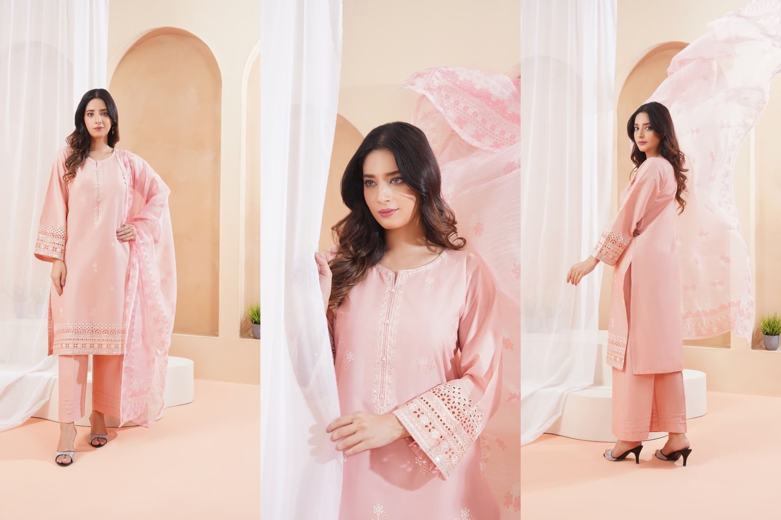 Cotton Embroidered 3pc Stitch 9