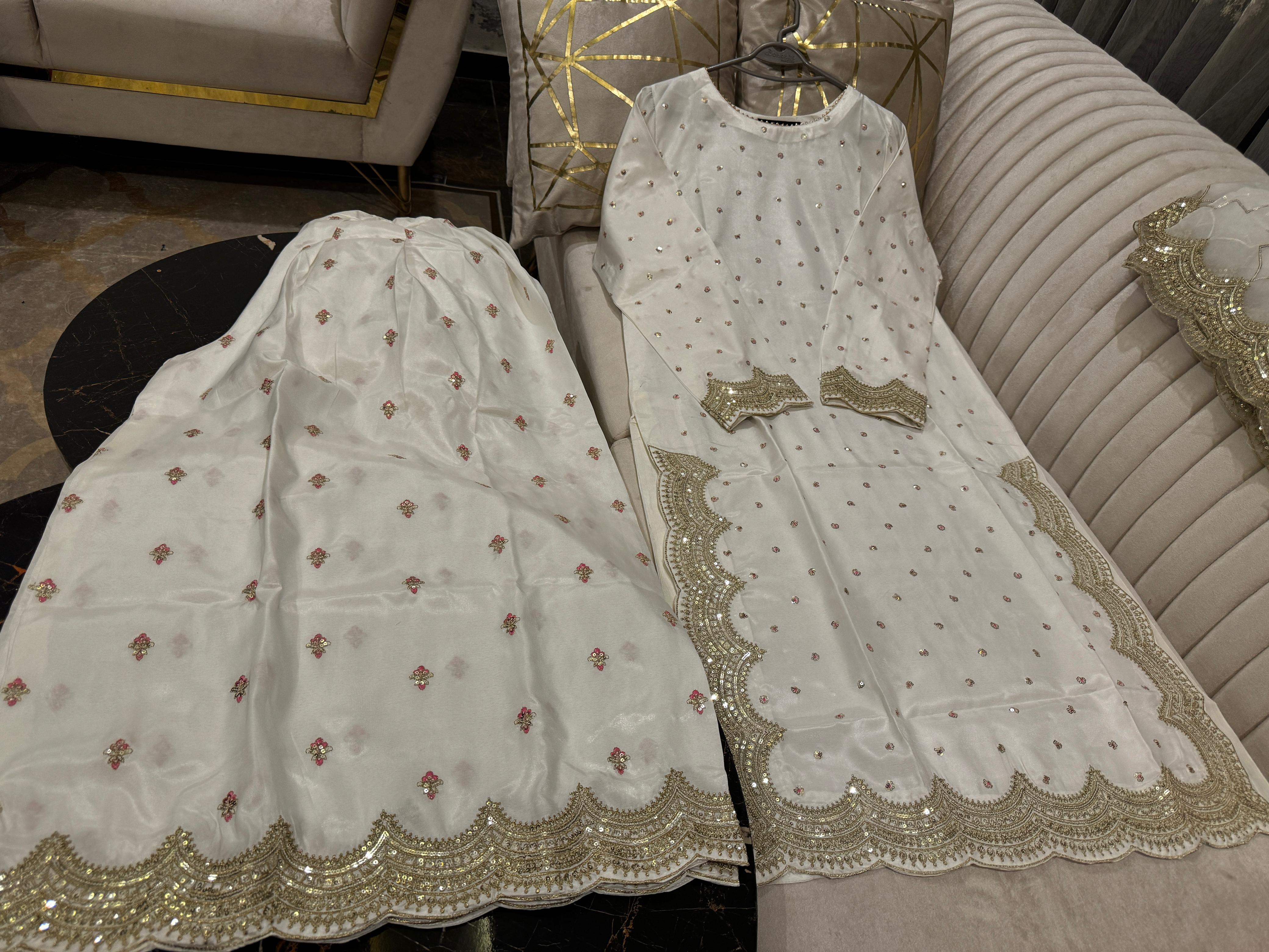 Raw Silk Heavy Sequence Work 3pc