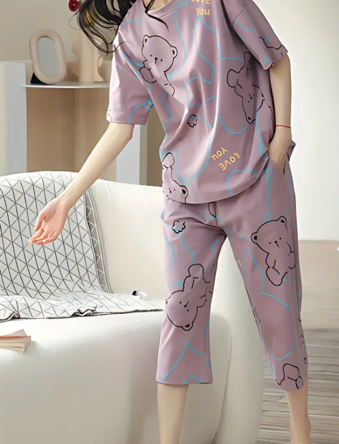 The Best look anytime anywhere ❤️  *Printed Nightwear for Girls*   Trendy Printed nightwear for Wome