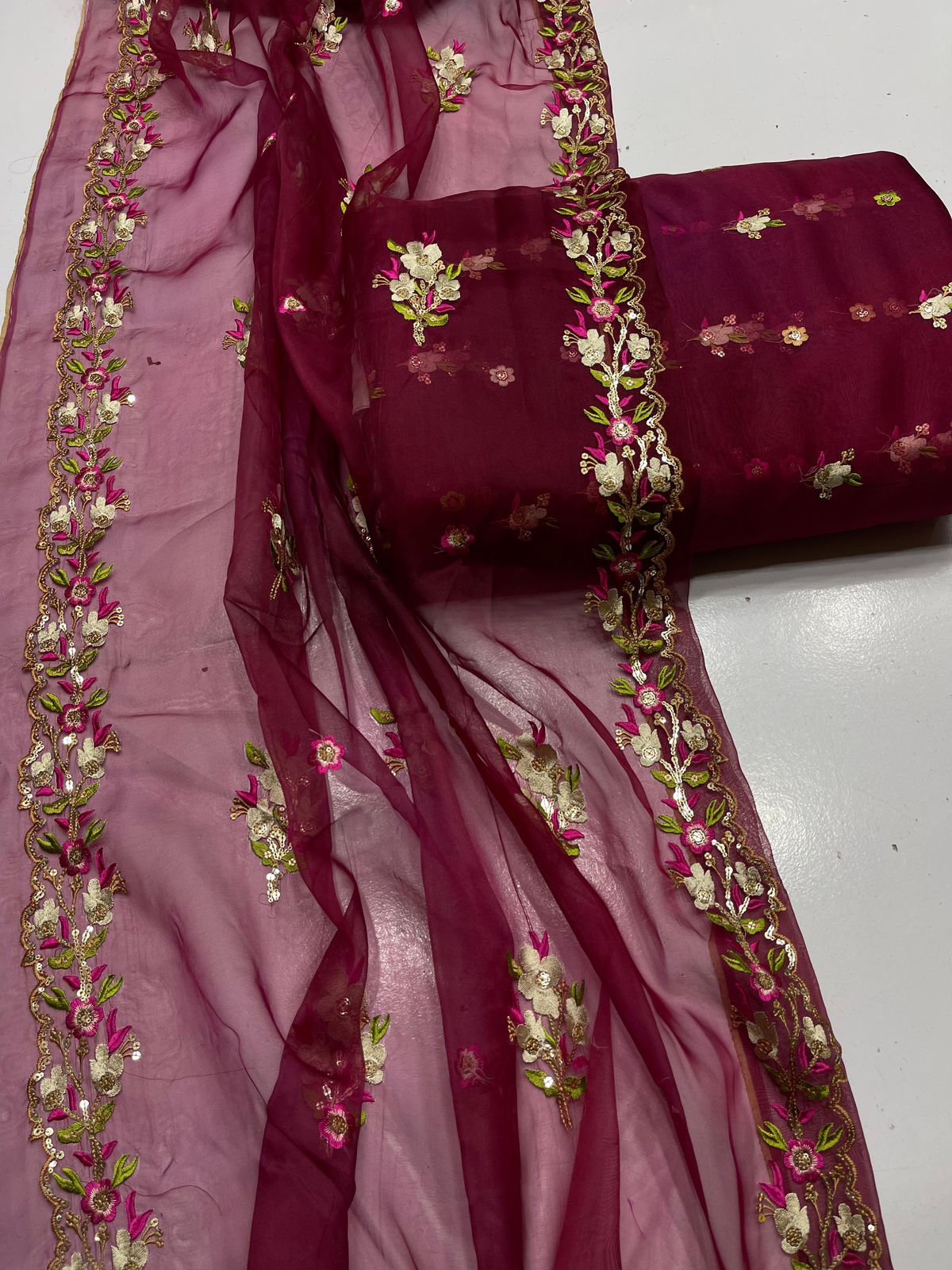 Organza 3pc Unstitch