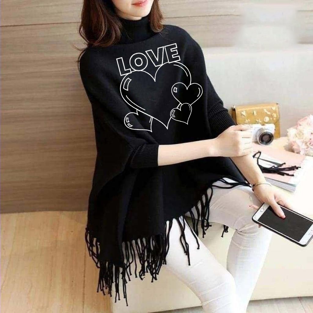 Poncho for women Fashion* Fabric fleece