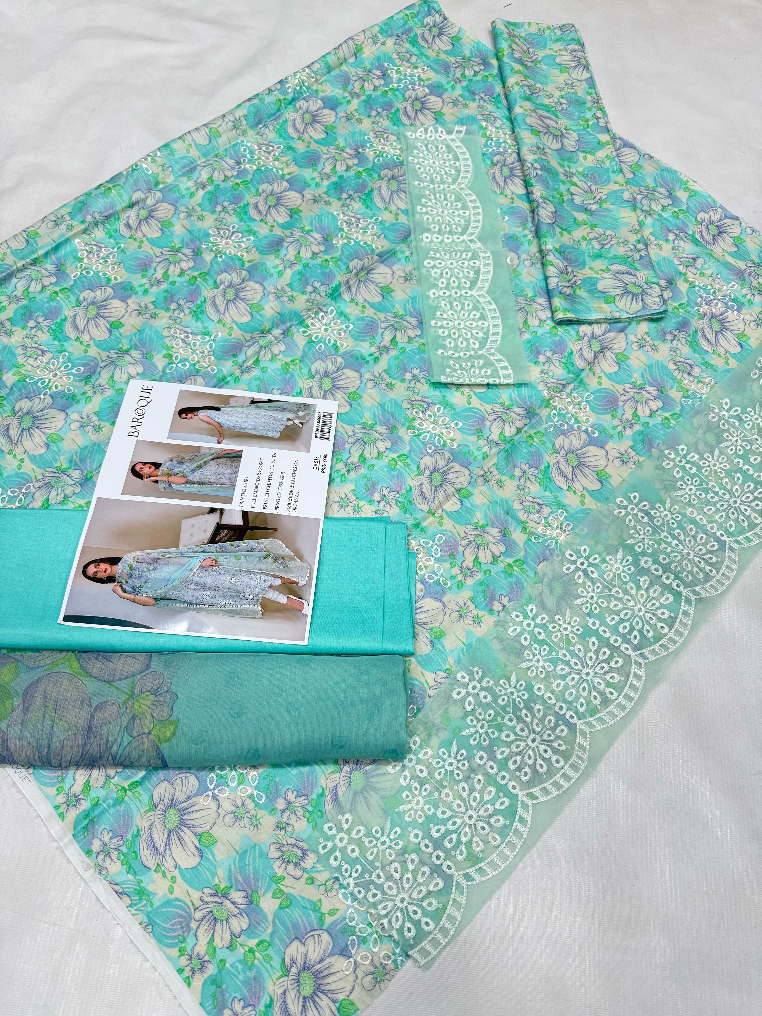 Baroque Lawn 3pc Replica 8