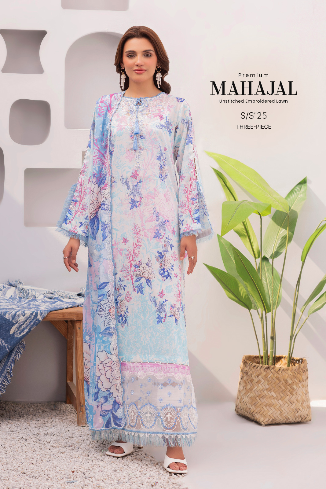 💯 Original Mahajal by Gull Jee Lawn 3pc 1