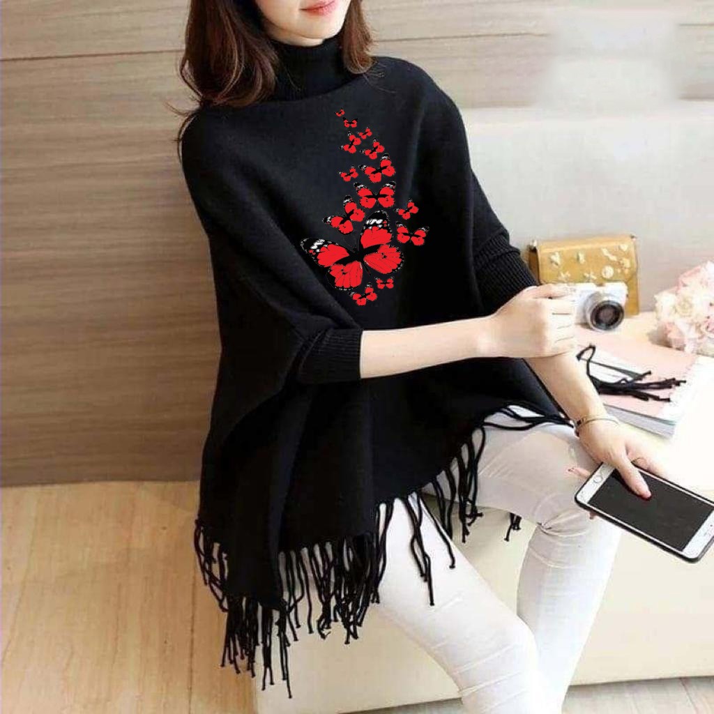 Poncho for women Fashion* Fabric fleece