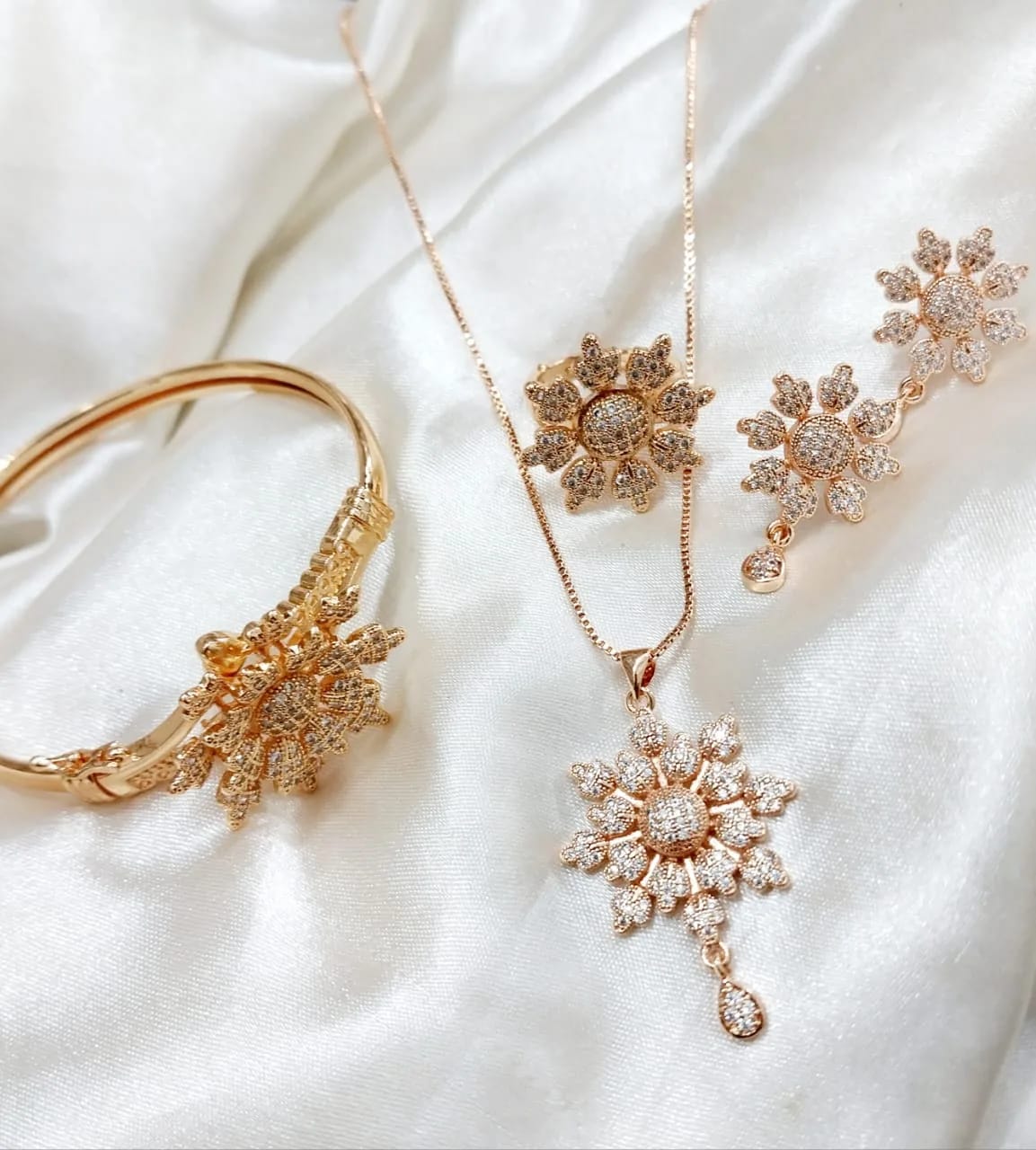 Gold plated zarcoon combo set 💕