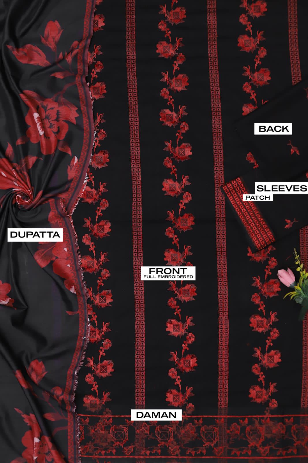 Maria B Lawn Replica 3pc 3